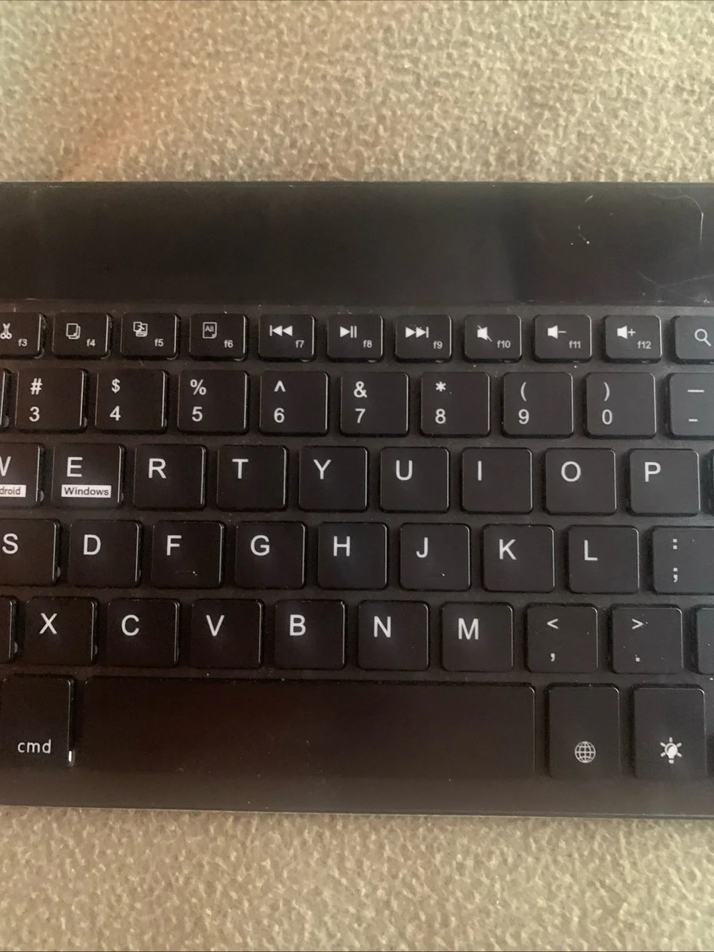 GUC Sharkk Slim Bluetooth Backlit Keyboard. Model: ABK06. Black